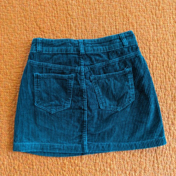 Dark Green Corduroy Pacsun Miniskirt - Picture 2 of 3